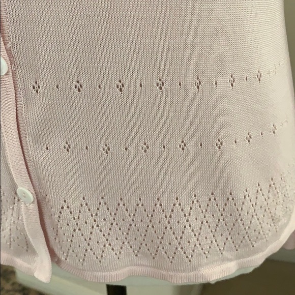 Vintage August Silk Knits Pale Pink Cardigan SZ M - Picture 9 of 11